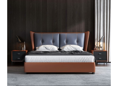 Chambre Italienne Lits Mobilier de Style Designer Lit + 2 Tables de Chevet