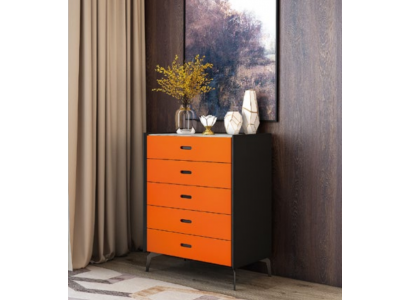 Style italien Mobilier Haute commode Armoire Armoires de designer Orange