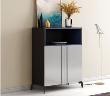 Design Commode Buffet Côté Buffet Bas Armoire Étagère Décorative Salon de Luxe