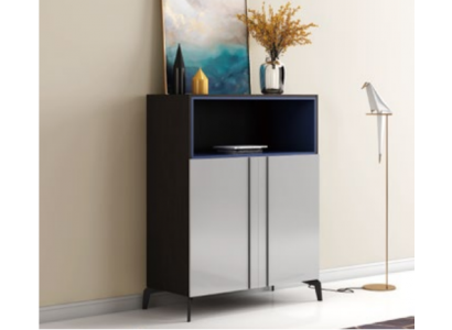 Design Commode Buffet Côté Buffet Bas Armoire Étagère Décorative Salon de Luxe