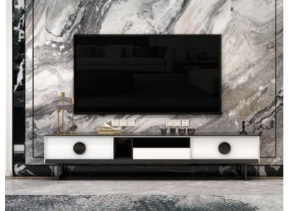 Bahut TV 200 cm Armoire TV Bas Buffet Commode Meuble de rangement pour salon nouveau