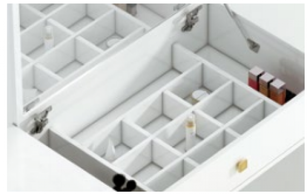 Coiffeuse Miroir Tabouret Ensemble complet Commode Chambre à coucher neuf 3pcs.