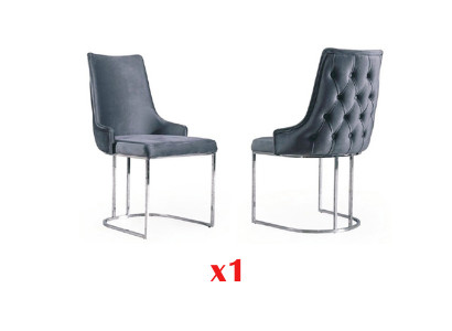 Chaise rembourrée de la salle à manger, chaise sans accoudoir de luxe pour le salon