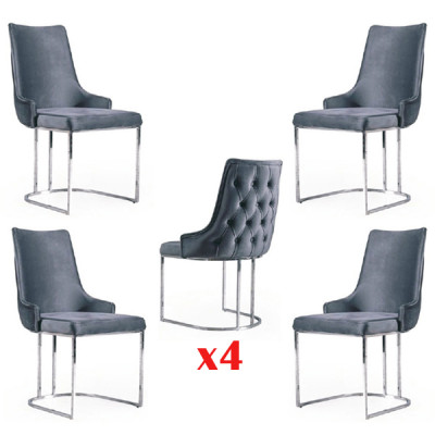 Suite 4x Chaises Moderne Chaise Design Moderne Groupe Chaise Design Chaise en Bois