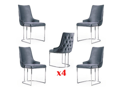 Suite 4x Chaises Moderne Chaise Design Moderne Groupe Chaise Design Chaise en Bois