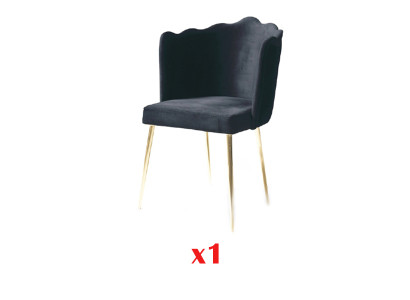 Chaises de salle à manger en bois Chaise de luxe Chaise fauteuil noire Chaises Salon