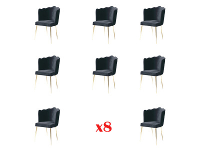Groupe Ensemble Ensemble 8 Chaise Textile Chaise Designer Rembourrage Salle à manger