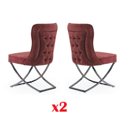 Chesterfield Hotel Suite tissu rembourré groupe de chaises design 2x ensemble