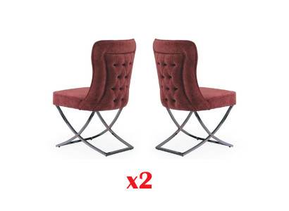 Chesterfield Hotel Suite tissu rembourré groupe de chaises design 2x ensemble