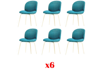 Chaise verte 6x Chaises de salle à manger de luxe modernes Sièges de chaises en bois modernes