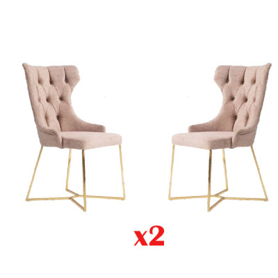 Groupe de 2 Fauteuils Inclinables Chesterfield avec Velours Rembourré