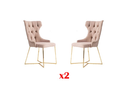 Groupe de 2 Fauteuils Inclinables Chesterfield avec Velours Rembourré