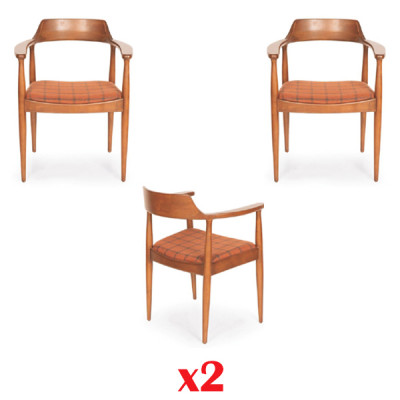 Ensemble de fauteuils Suite 2x Siège rembourré Siège classique Textile rembourré