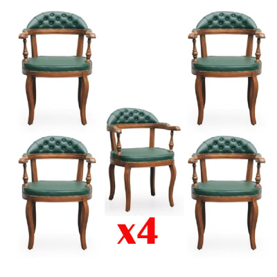 Salle à manger Ensemble Bois Moderne Groupe Fauteuil Mobilier 4 Chaises Fauteuil