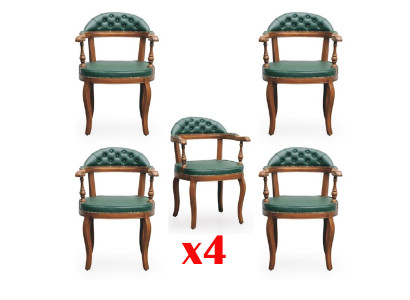 Salle à manger Ensemble Bois Moderne Groupe Fauteuil Mobilier 4 Chaises Fauteuil