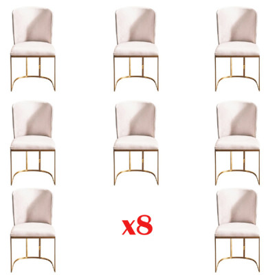 Design 8x Chaises Ensemble Groupe Rembourrage Gastro nouvelle Suite de Chaises de Salle à Manger Fauteuil