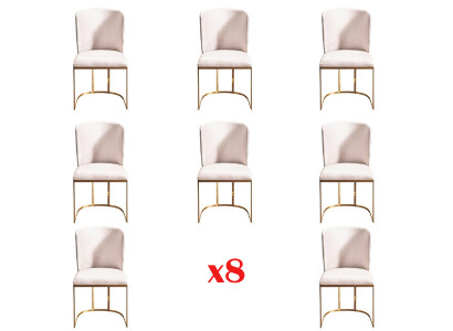 Design 8x Chaises Ensemble Groupe Rembourrage Gastro nouvelle Suite de Chaises de Salle à Manger Fauteuil