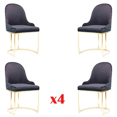 Suite d'ameublement de sièges en bois 4 chaises Mobilier neuf Groupe Salle à manger Cuisine