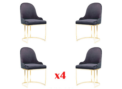 Suite d'ameublement de sièges en bois 4 chaises Mobilier neuf Groupe Salle à manger Cuisine