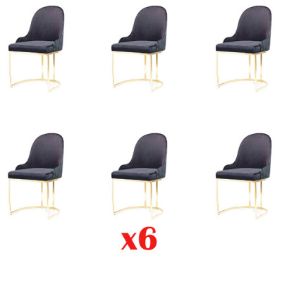 Groupe de cuisine salle à manger Ensemble de chaises Chaises Chaise Rembourrage Bois 6x Chaises nouvelles