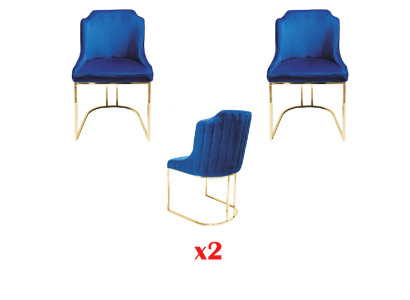 Chaises de groupe Suite rembourrées pour hôtel 2x Chaises à accoudoirs en bois pour groupe