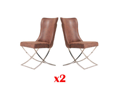 Salle à manger Chaise Suite Fauteuil Gastro Design 2x Chaises Groupe Rembourrage