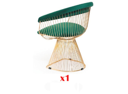 Chaise de salle à manger fauteuil 1x Fauteuils textiles de luxe Chaise Mobilier