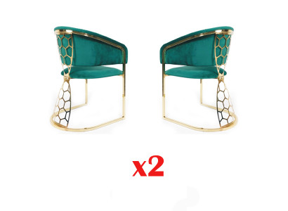 Rembourrage Fauteuil Chaise Salle à manger Restaurant Club Groupe 2x Fauteuil de salon