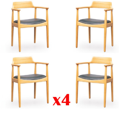 Salle à manger Chaises Design en bois Fauteuil Rembourrage Jeu de 4 chaises Chaise Groupes textiles