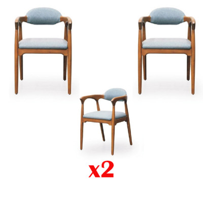 Suite Salle à manger Chaise Set 2X Chaises Style Italien Meubles de Luxe