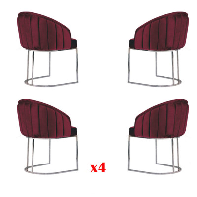 Salle à manger 4 x Chaise Design siège rembourré Chaises Suite Fauteuil Salon