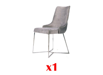 1x Chaise Chaises Rembourrage Textile Moderne Designer Fauteuil de luxe salle à manger