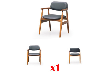 Chaises de salle à manger Lehn Textile Bois Moderne neuf Siège Rembourrage Ensemble