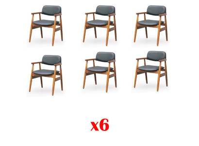 Ensembles 6 ensembles Chaise inclinable Ensemble ensemble Chaises Groupe Siège Bois