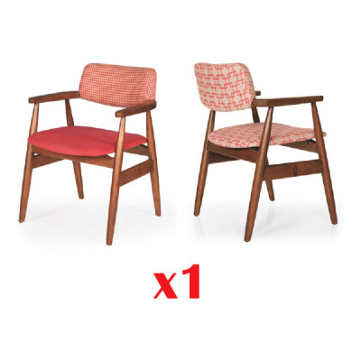 Chaises de salle à manger revêtement textile en bois moderne Suite de revêtement de siège de chaise