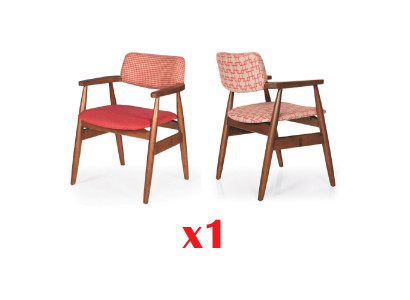 Chaises de salle à manger revêtement textile en bois moderne Suite de revêtement de siège de chaise