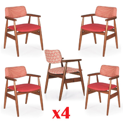 Chaises de cuisine, chaises de télévision, chaise de salle à manger 4x, chaise rembourrée en textile.