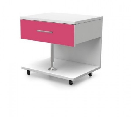 Lit + Table de chevet Chambre à coucher Chambre de jeunesse Chambre d'enfants Ensemble Mobilier Rose 2 pièces.