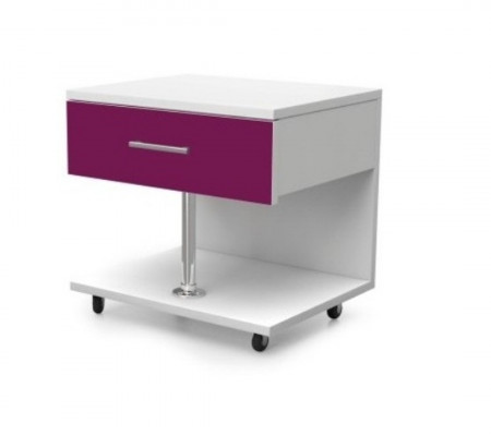 Lit + Table de chevet Chambre d'enfant Mobilier Lit Lit pour enfant Table de chevet 2 pièces Violet neuf