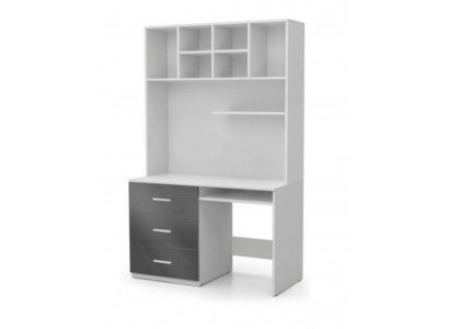 Bureau Table haute brillance Gris Bureau Chambre d'enfants Chambre de jeunes Tables neuves