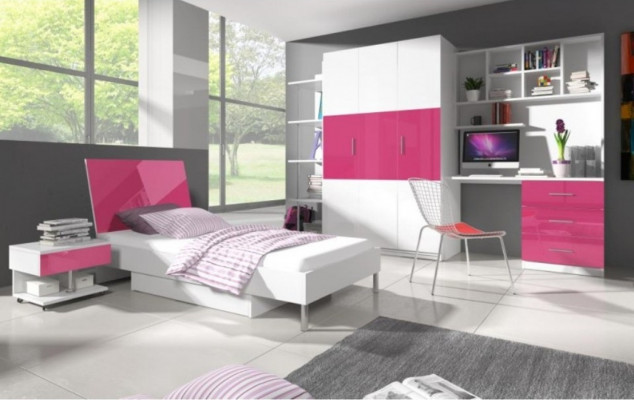 Étagère Bibliothèque Meuble d'angle Armoire en bois pour chambre d'enfant Mobilier de chambre de jeunesse
