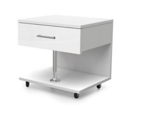 Lit + Table de chevet - Chambre d'enfants Mobilier de chambre à coucher Lits Blanc Ensemble de 2 pièces