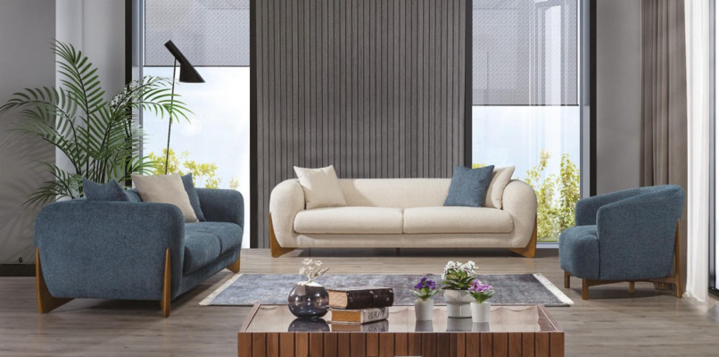 Ensemble de canapés mobilier de style italien: Canapé 3+3+1 place