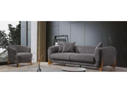 Fauteuil de salon Style italien Ensemble de canapés 3 places Nouveau classique 2 pièces
