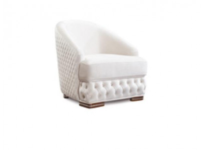 Fauteuil 1 place Chesterfield blanc Relax Meubles italiens Ameublement