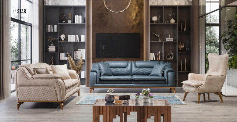 Fauteuil Beige 1 place Salon de luxe Design classique italien