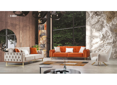 Meubles de luxe style américain Chesterfield canapé ensemble canapé canapé multicolore