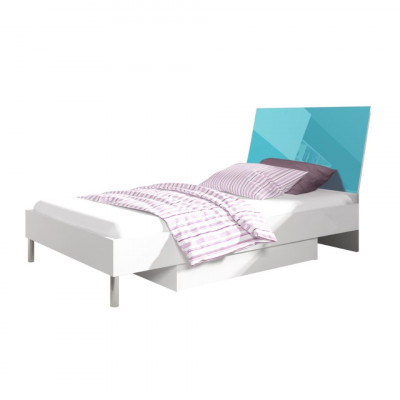 Lit + Table de chevet - Mobilier de chambre pour enfants Lits Bleus 2 pièces. Ensemble neuf