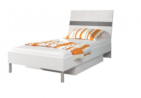 Lit + Table de chevet Chambre de jeunesse Chambre d'enfants Ensemble de meubles Noir 2 pièces.