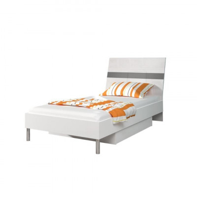 Lits Lit pour enfants Chambre d'enfant Lit Lit pour enfants Meubles Bois Gris Brillant neuf